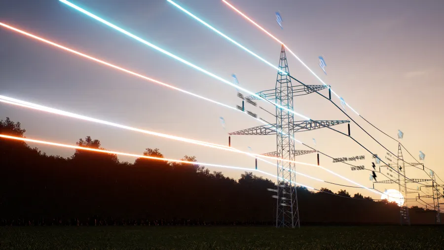 Linie energetyczne nocą — optymalizacja kosztów dystrybucji